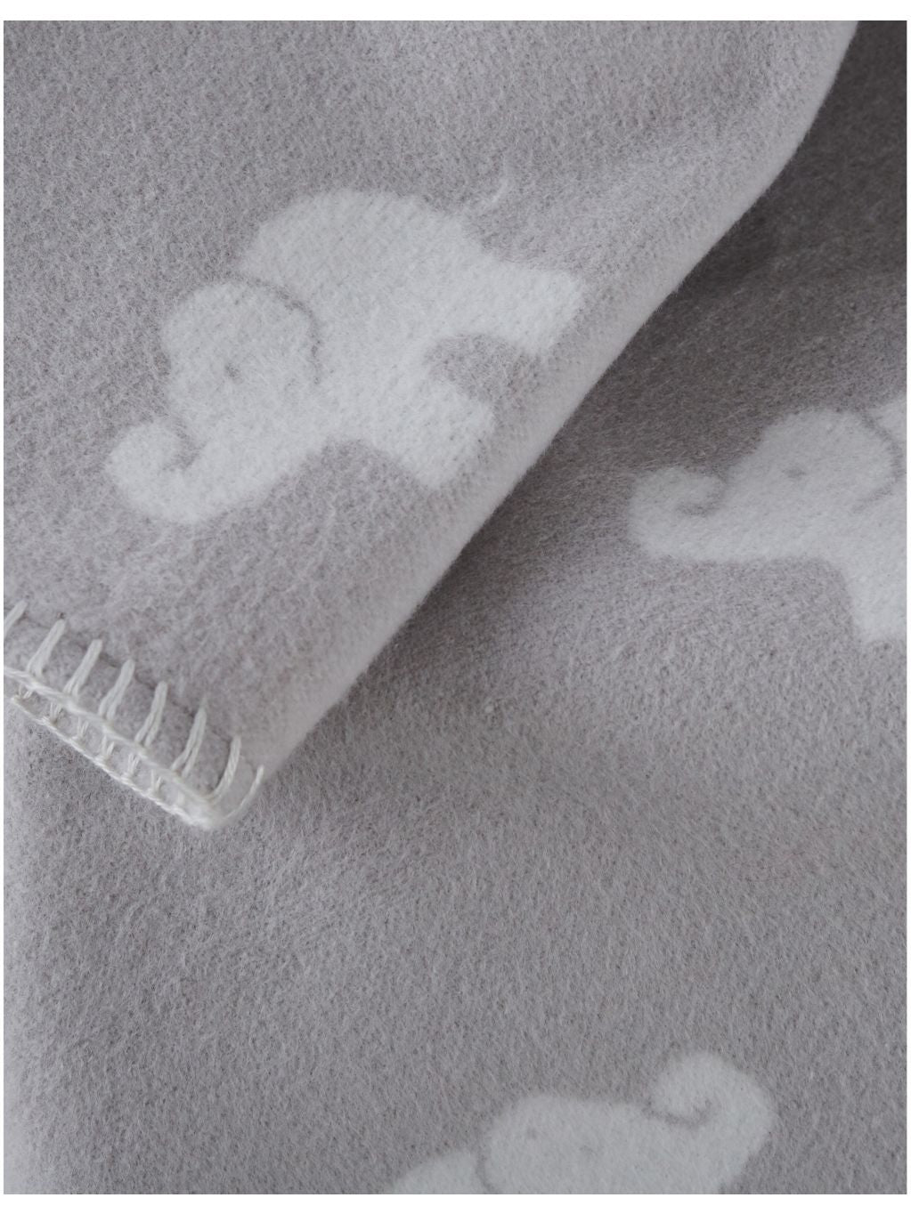 The Little White Company elephant print woven baby blanket - British product