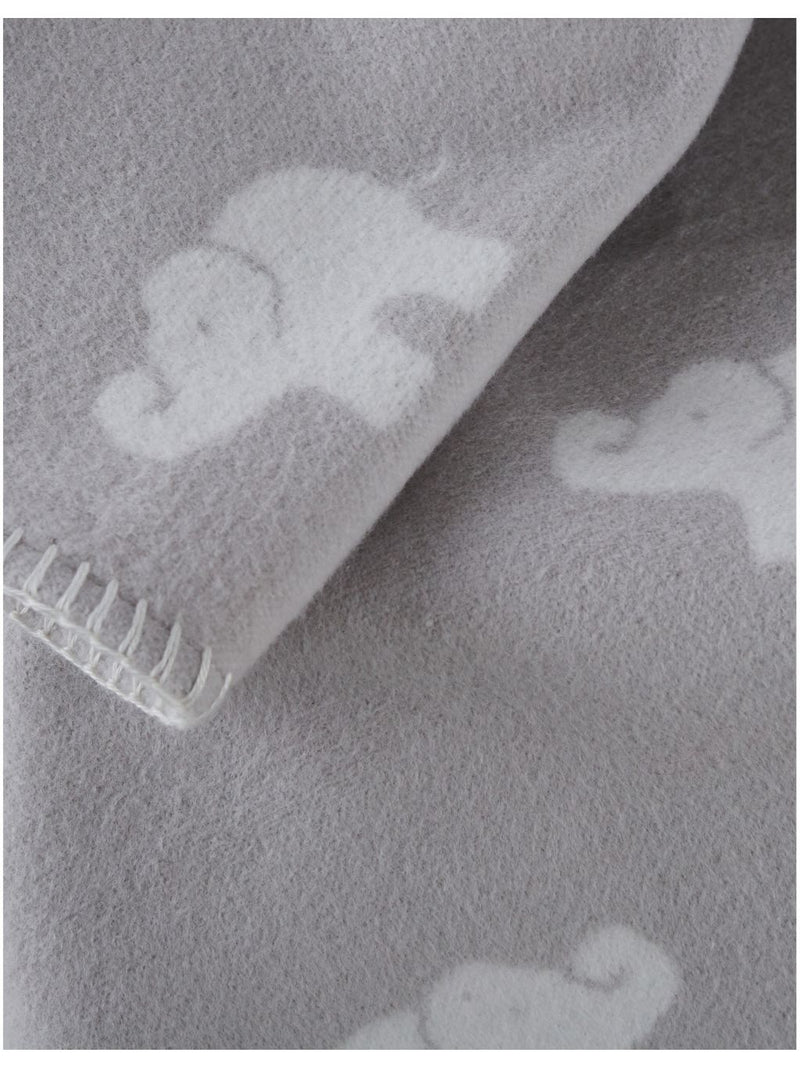 The Little White Company elephant print woven baby blanket - British product