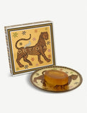 Ortigia Sicilia Ambra Nera soap and glass plate 40g - British product