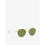 Oliver Peoples Coleridge Sun metal round sunglasses, imported from the UK