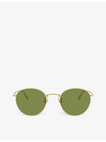 Oliver Peoples Coleridge Sun metal round sunglasses, imported from the UK