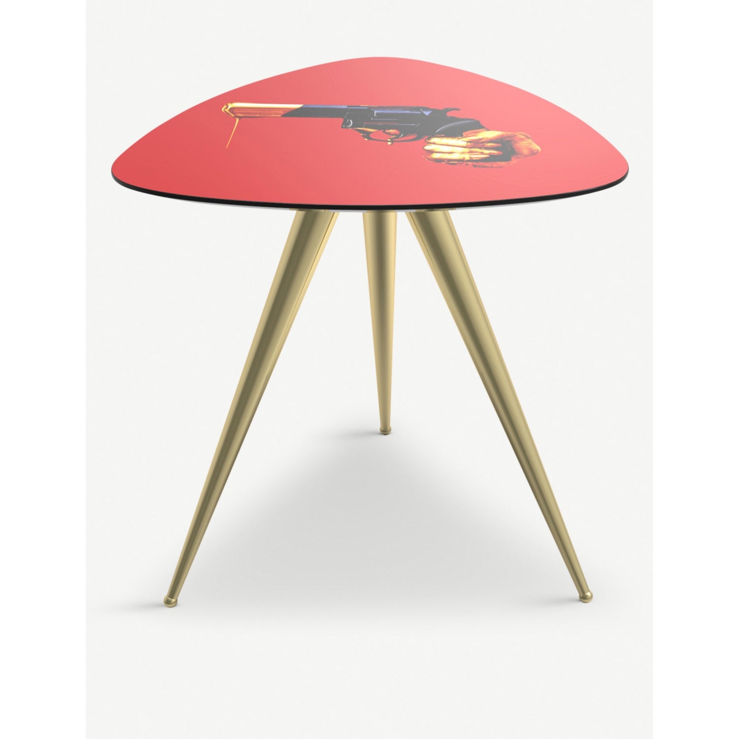 Seletti Revolver wooden side table 48cm TOILETPAPER collection - British product