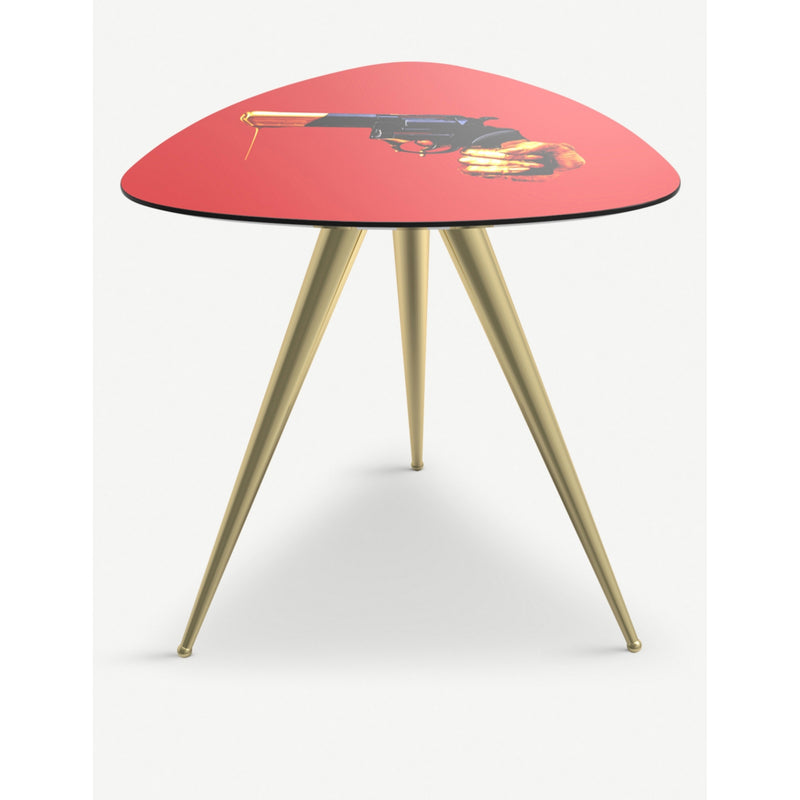 Seletti Revolver wooden side table 48cm TOILETPAPER collection - British product