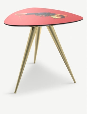 Seletti Revolver wooden side table 48cm TOILETPAPER collection - British product