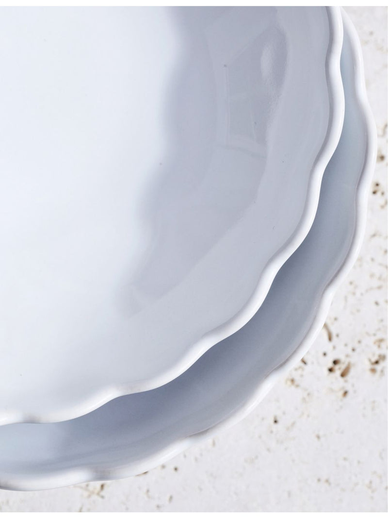 The White Company Portobello scalloped stoneware bowls, set of two, UK version
