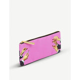 Seletti lipstick-print faux-leather pencil case 21cm, UK version