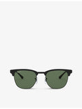 Ray-Ban Clubmaster metal square sunglasses, UK version