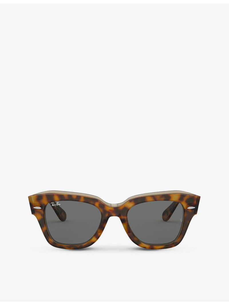Ray-Ban RB2186 rectangular sunglasses acetate (British brand)