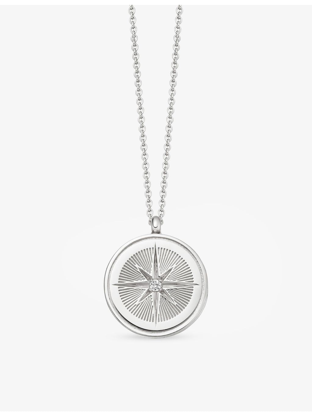 Astley Clarke Celestial Compass sterling silver sapphire necklace (British brand)