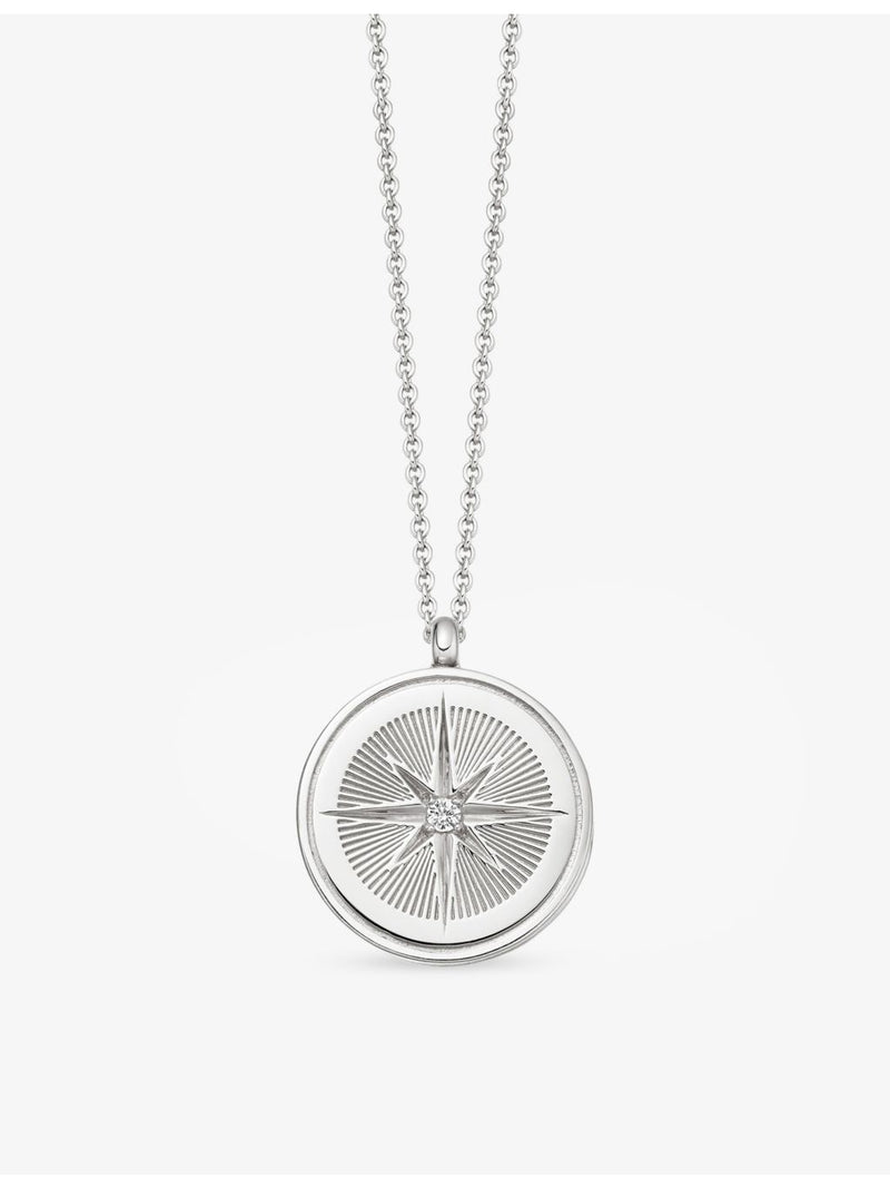 Astley Clarke Celestial Compass sterling silver sapphire necklace (British brand)