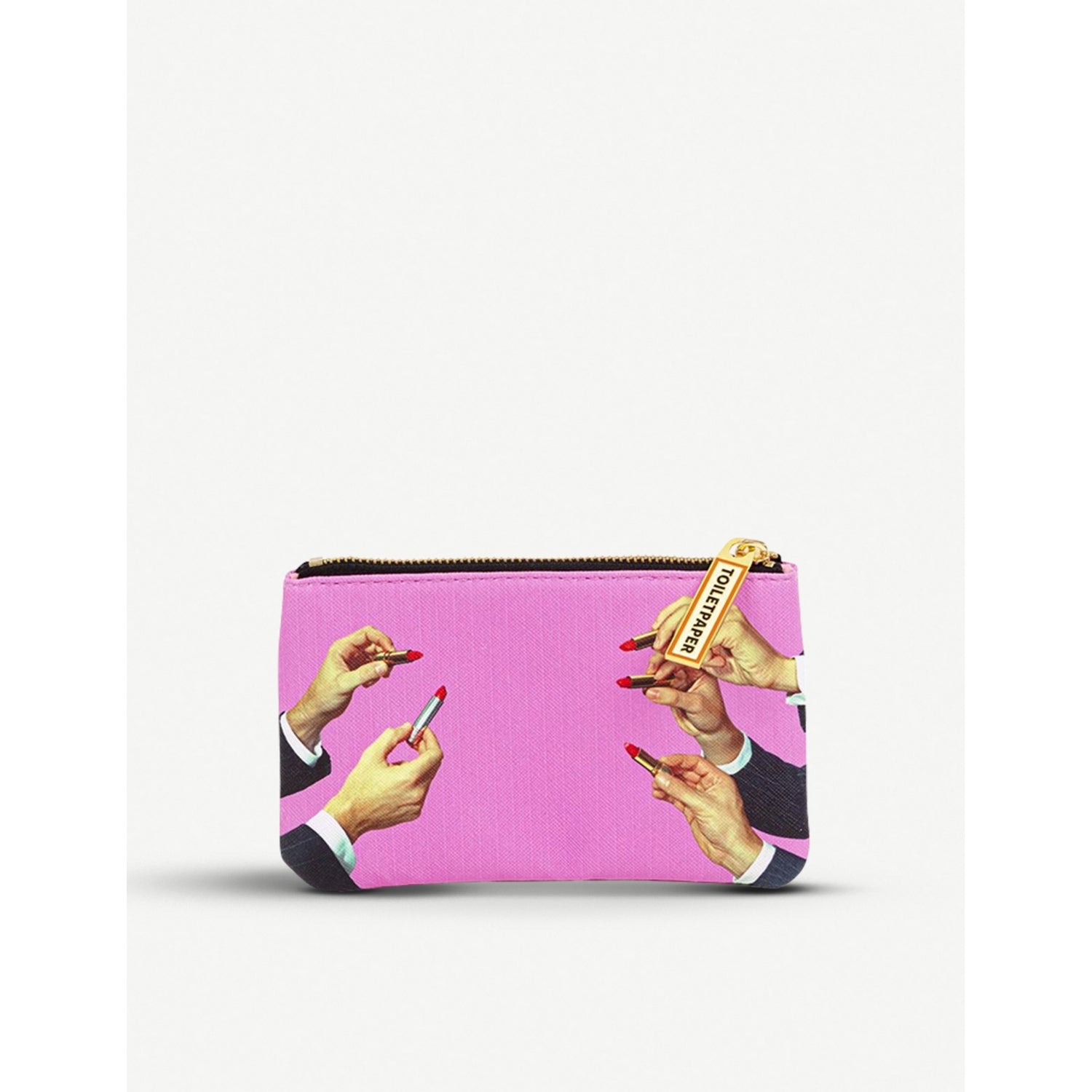 Seletti lipstick-print faux-leather case 15cm by 9cm (British brand)
