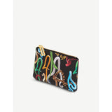 Seletti faux-leather snake-print case 15cm x 9cm - British product