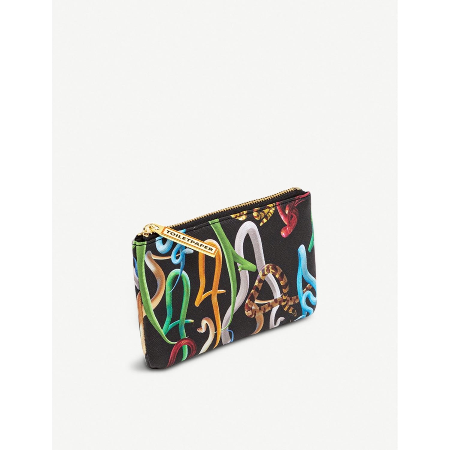 Seletti faux-leather snake-print case 15cm x 9cm - British product