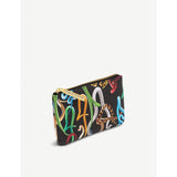 Seletti faux-leather snake-print case 15cm x 9cm - British product