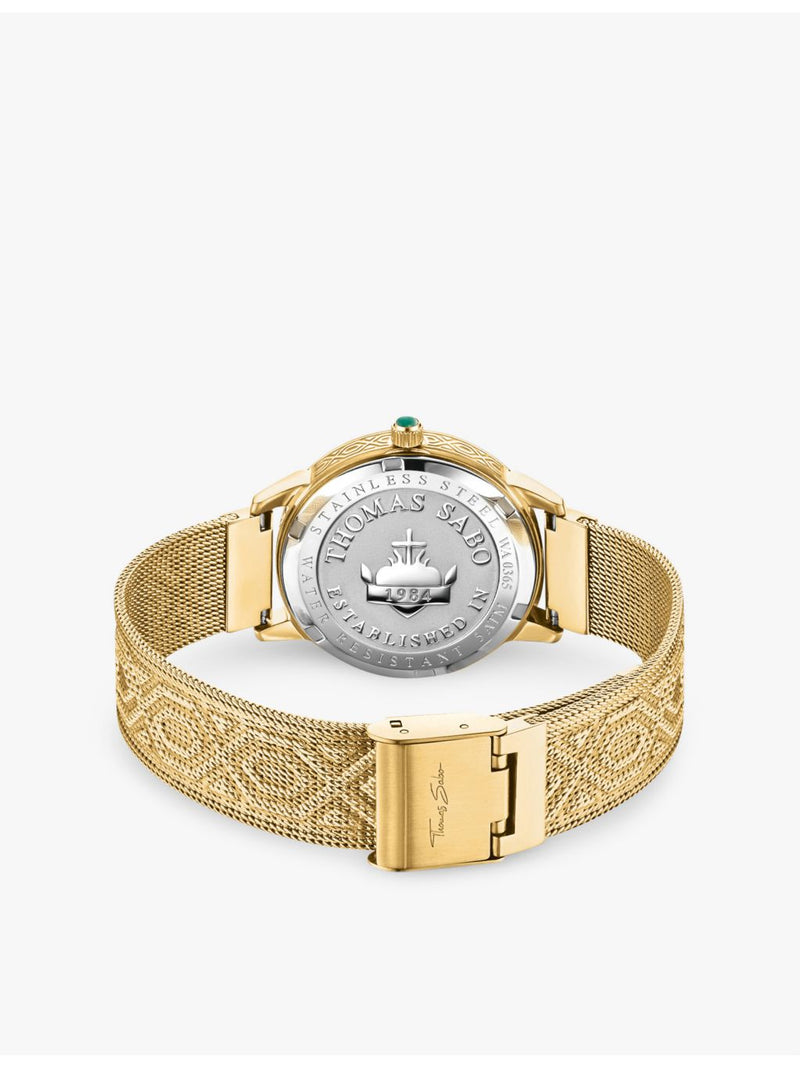 Thomas Sabo gold-plated watch 33mm with Milanaise bracelet, imported from the UK
