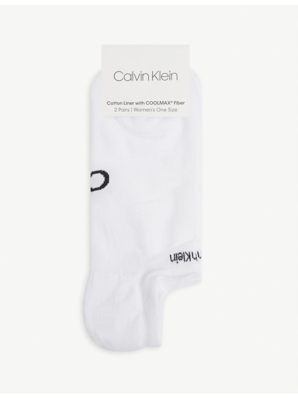 Calvin Klein Coolmax cotton-blend liner socks pack of two - British product