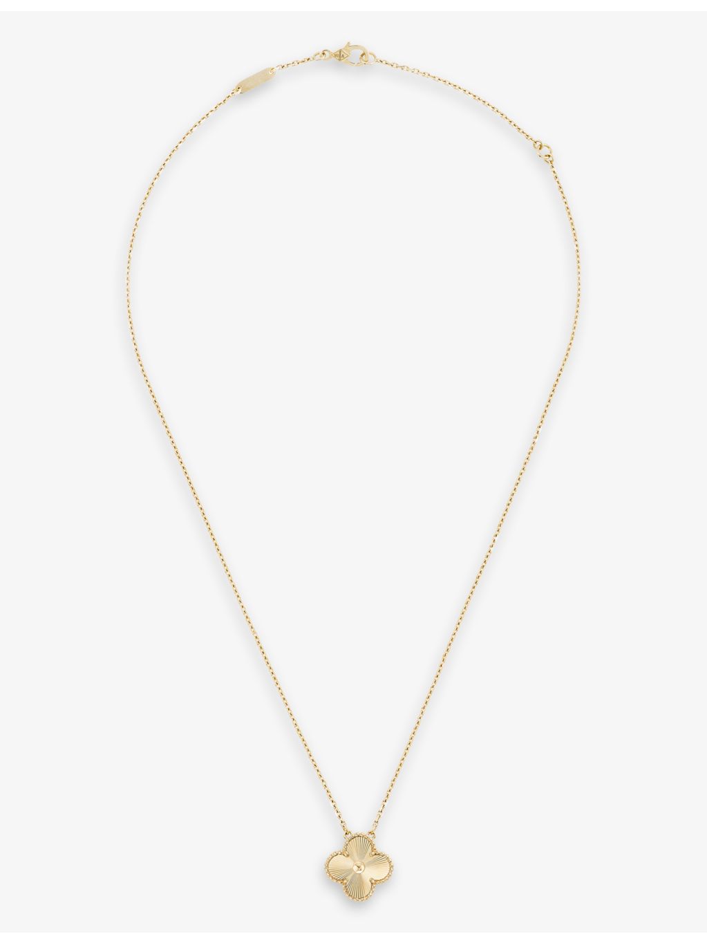 Van Cleef & Arpels Vintage Alhambra guilloché 18ct yellow-gold pendant (British brand)