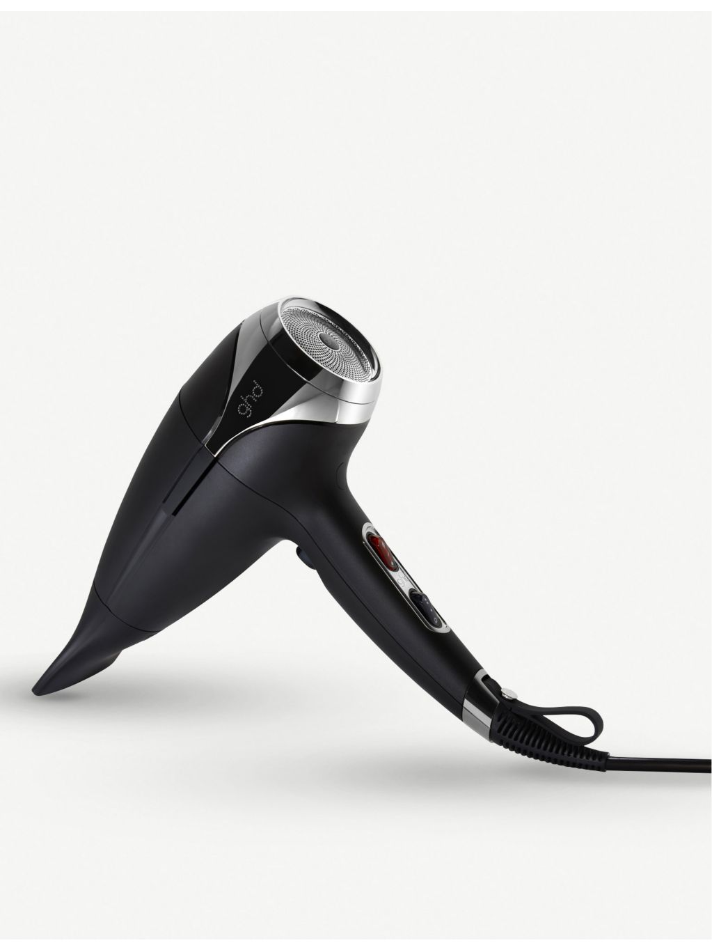 GHD Helios professional hairdryer with concentrator nozzle, imported from the UK