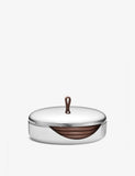 Georg Jensen Sky four coasters in stainless steel and leather - British product