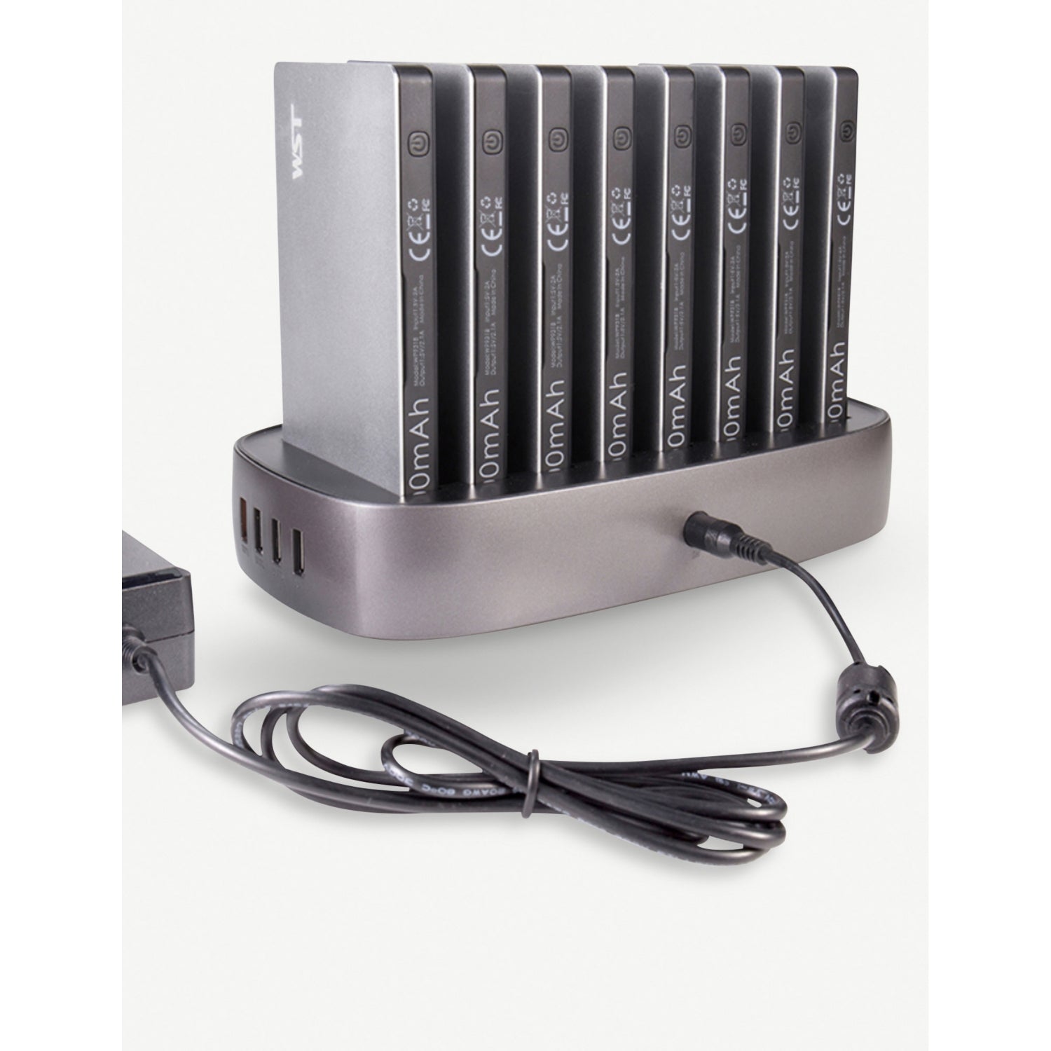 WST multi power bank charging station with built-in cables (British brand)