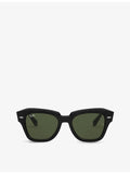 Ray-Ban RB2186 acetate rectangular sunglasses, UK version