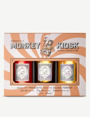 Monkey Kiosk gin set 3 x 50ml, imported from the UK