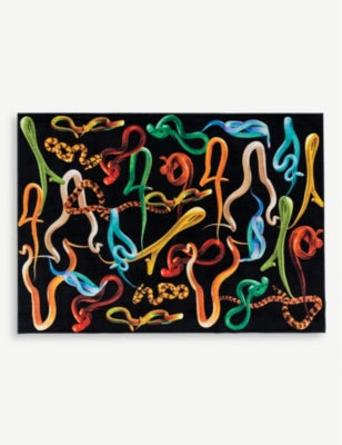 Seletti snake design woven rug 200x280cm, UK version
