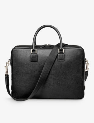 Aspinal of London Mount Street leather laptop bag (British brand)