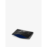 Aspinal of London slim crocodile-embossed leather card case (British brand)