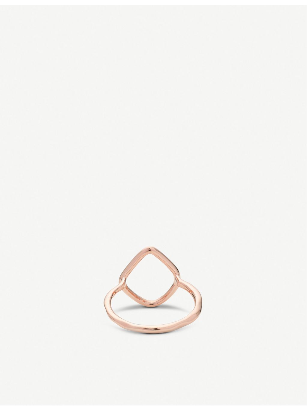 Monica Vinader Riva rose gold hoop ring with diamonds (British brand)
