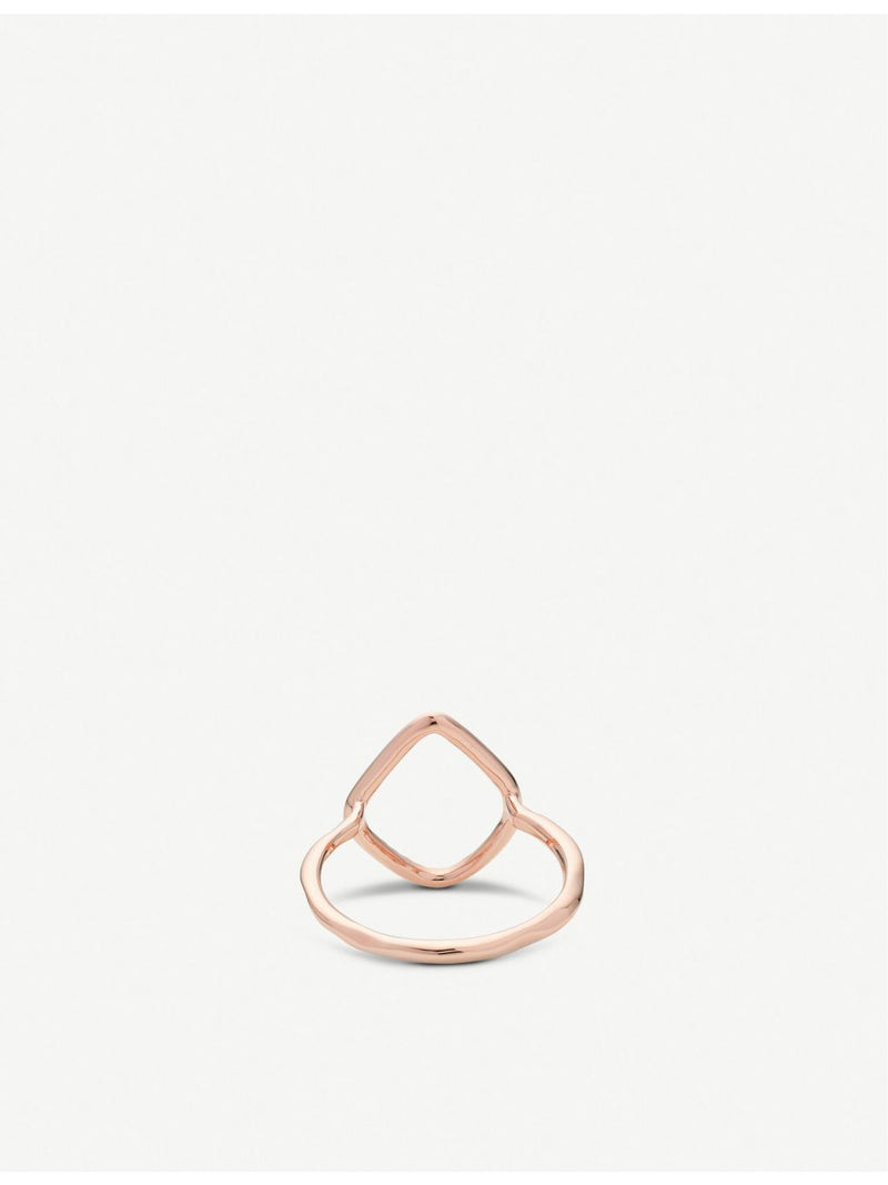 Monica Vinader Riva rose gold hoop ring with diamonds (British brand)