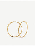 Monica Vinader MV Siren large gold-plated hoop earrings, imported from the UK