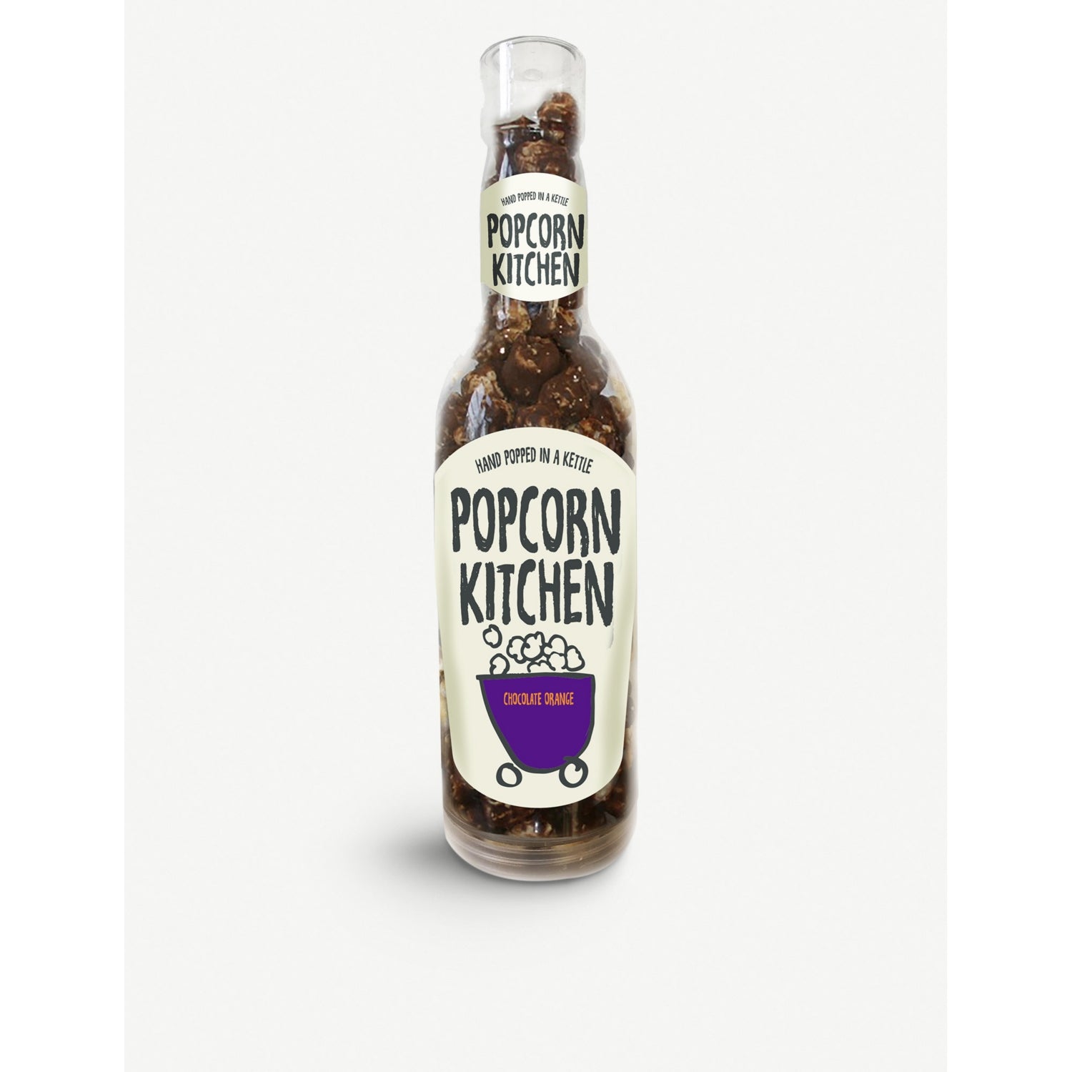 Popcorn Kitchen chocolate orange popcorn gift bottle 80g - British product