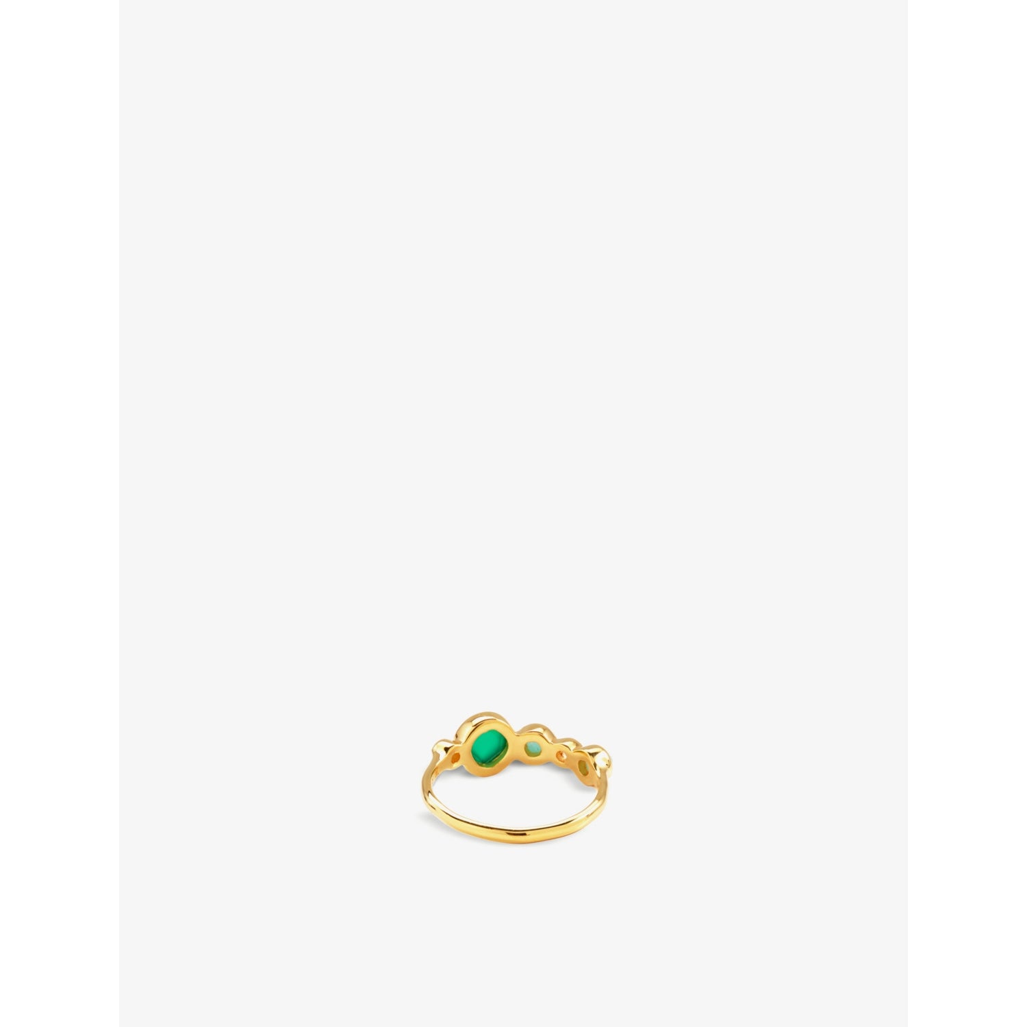 Monica Vinader multi gemstone ring 18ct gold-plated sterling silver (British brand)