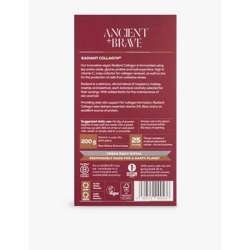 Ancient + Brave Radiant Collagyn collagen powder 250g - British product