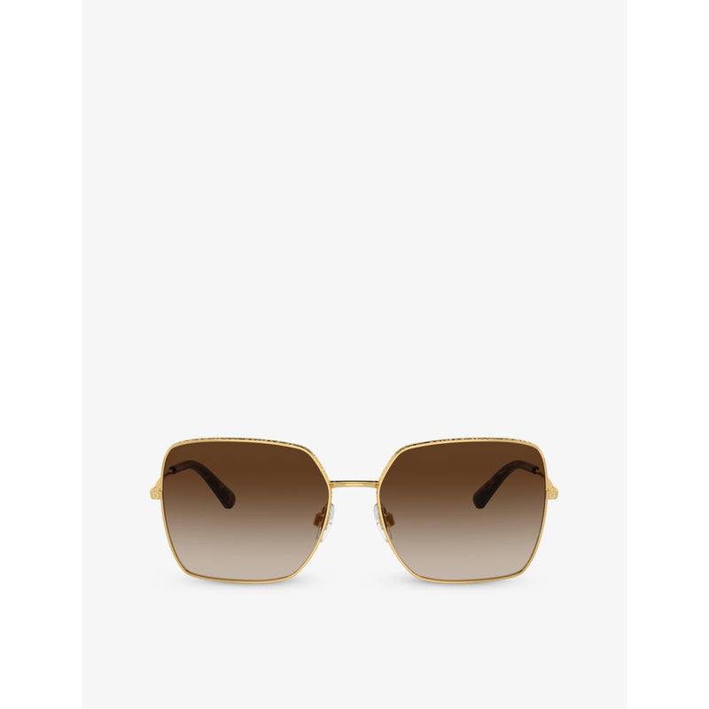 Dolce & Gabbana square-frame metal sunglasses - British product