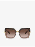 Dolce & Gabbana DG4373 square-frame acetate sunglasses, imported from the UK