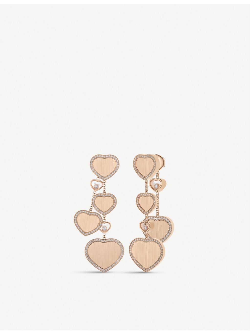 Chopard Happy Hearts earrings 18ct rose gold 0.31ct, UK version
