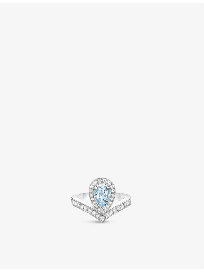 Chaumet Joséphine Aigrette 18ct white gold aquamarine diamond ring (British brand)
