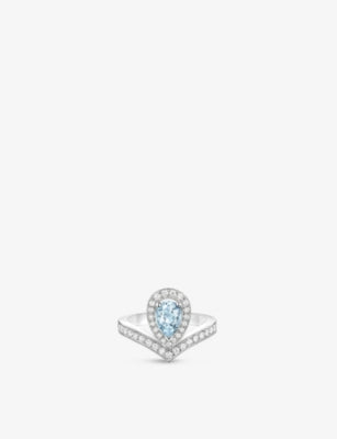 Chaumet Joséphine Aigrette 18ct White Gold Aquamarine and Diamond Ring