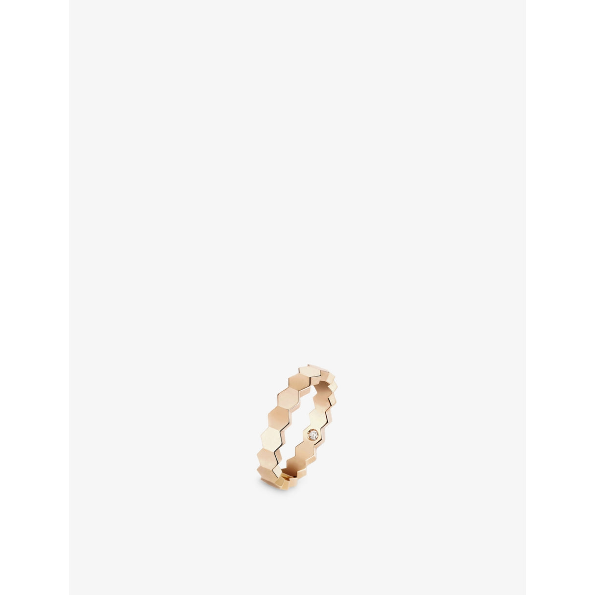 Bee de Chaumet 18ct rose-gold and 0.014ct diamond ring - PINK GOLD - 53mm