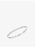 Chaumet 18ct white-gold honeycomb diamond bangle, UK version