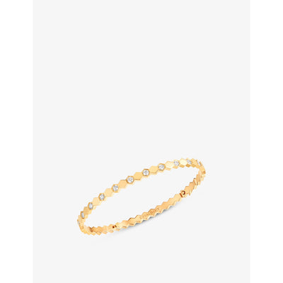selfridges Chaumet Bee de Chaumet 18ct Yellow-Gold and 0.95ct Diamond Bangle- Buy online at McGrocer