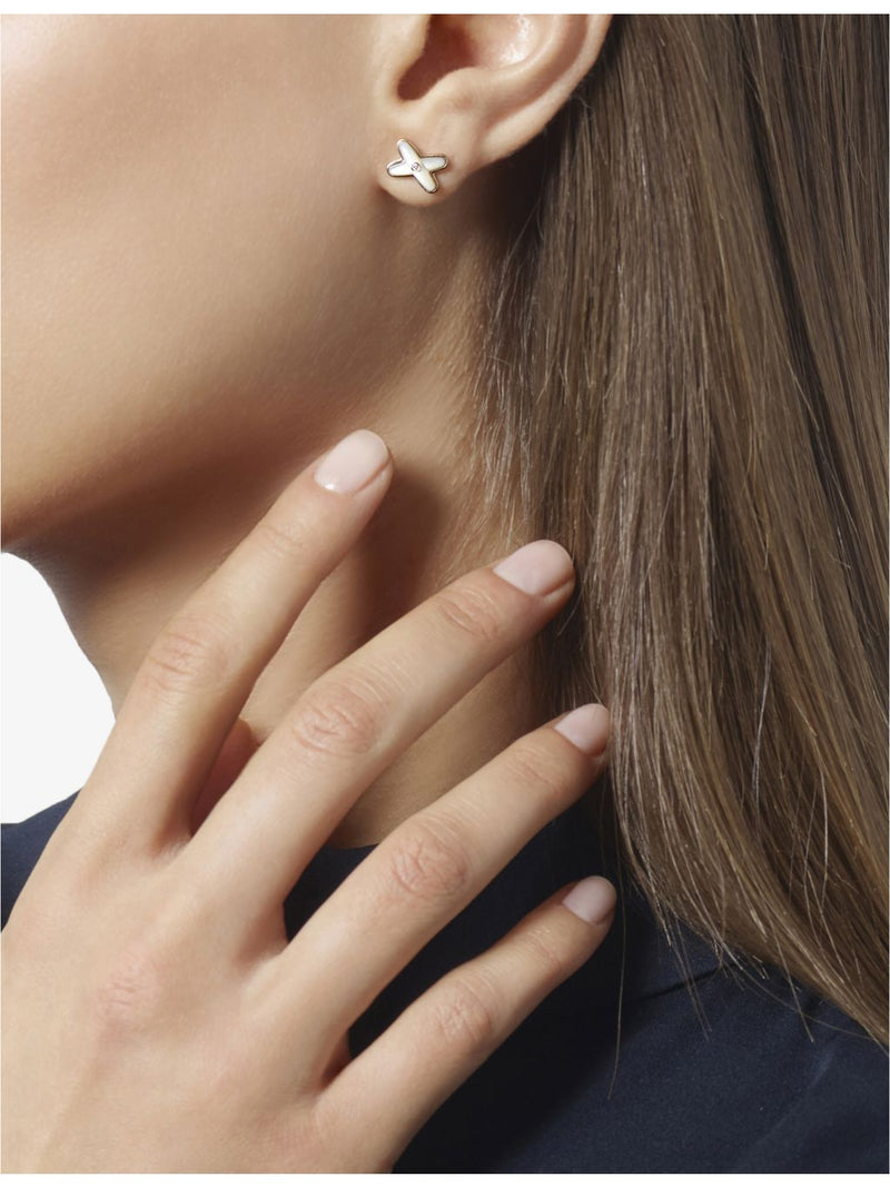 Chaumet single earring 18ct rose gold diamond mother-of-pearl (British brand)