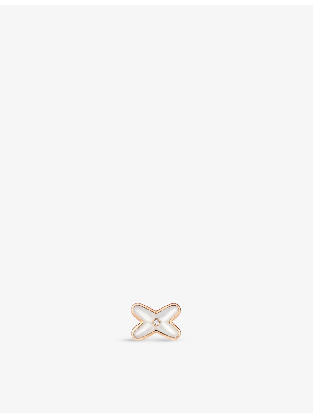Chaumet single earring 18ct rose gold diamond mother-of-pearl (British brand)