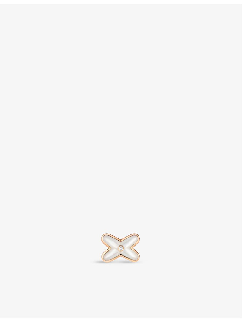 Chaumet single earring 18ct rose gold diamond mother-of-pearl (British brand)
