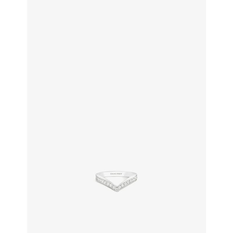 Joséphine Aigrette 18ct white-gold and diamond ring - 53mm