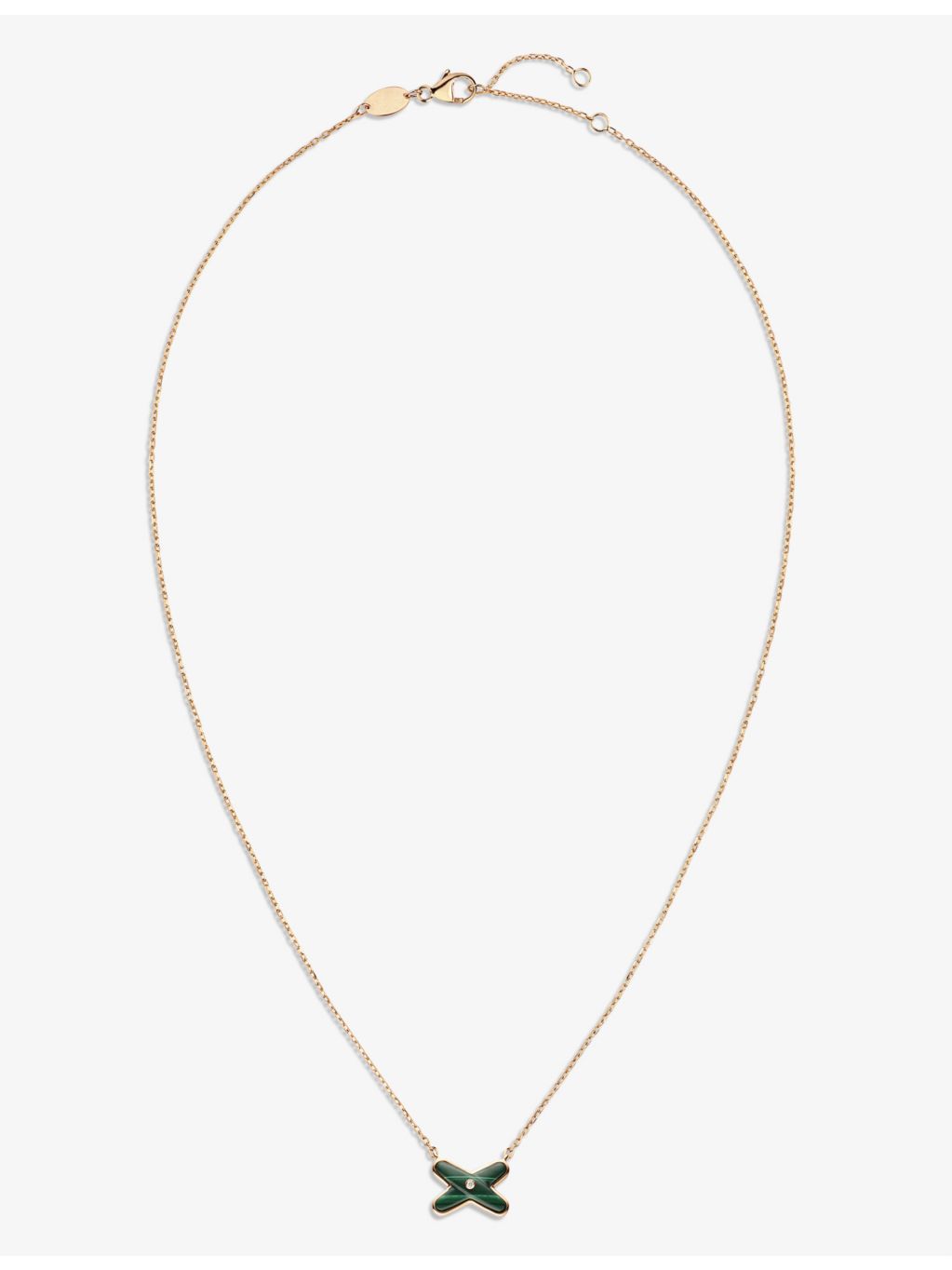 Chaumet Liens pendant necklace rose gold diamond malachite - British product