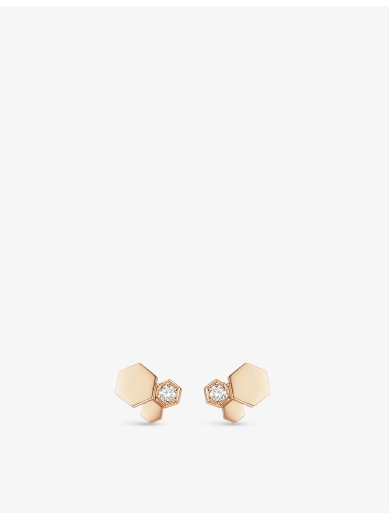Chaumet 18ct rose-gold diamond earrings (British brand)