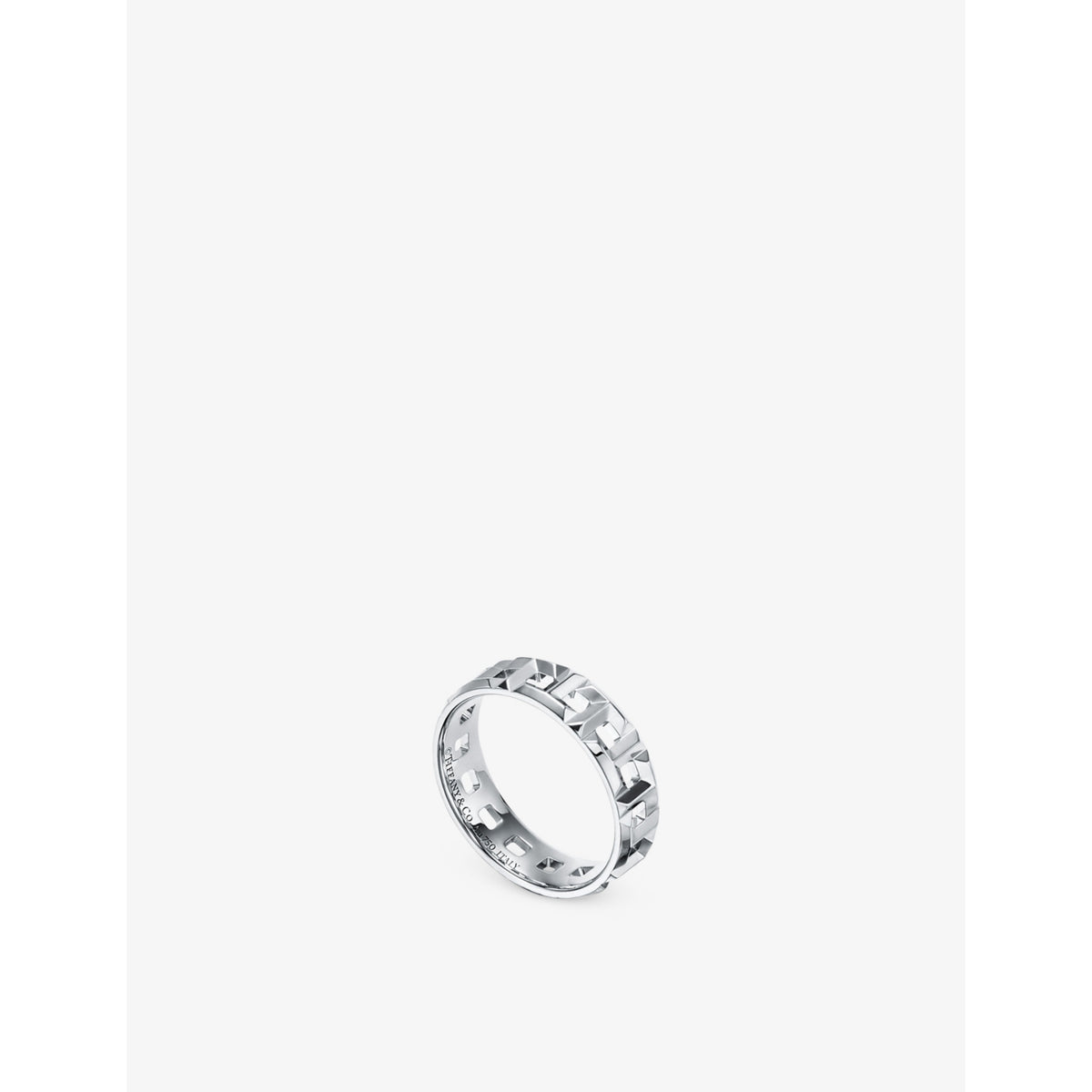 Tiffany T True Wide 18ct white-gold ring - 6